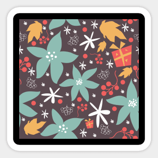 Poinsettia Sticker